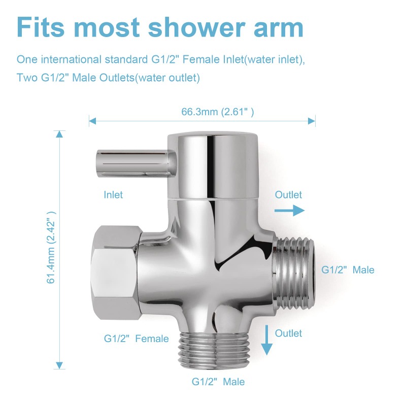 Pirinç Metal 3 Yollu Duş Başlı - Shower Valve Cartridge incelemesi ve fiyatı